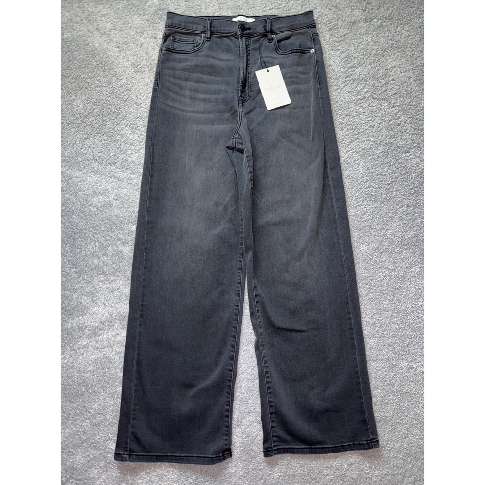 VICI Los Angeles Womens High Waisted Wide Leg Jeans Washed Grey Size 31 NWT